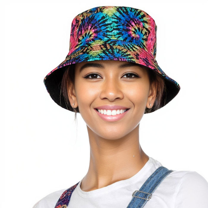 Rainbow tie dye bucket hat outlet