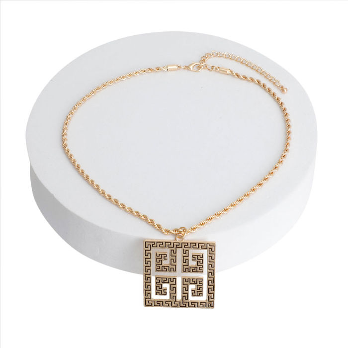 Amazon.com: Ancient Greek Gold Overlay Greek Key Single Necklace, Made In  Greece : Everything Else