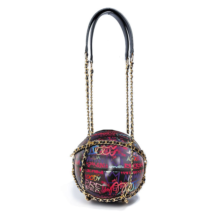 Purple and Black Graffiti Basketball Bag Order Wholesale