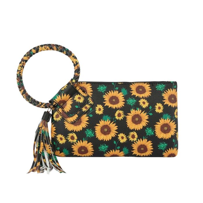 2020 New Women Leopard Floral Printed Bracelet Keychain Bag Coin Tassel Purse  Wallet Clutch Bangle Comstic Makeup Bag Wristlet | Wish