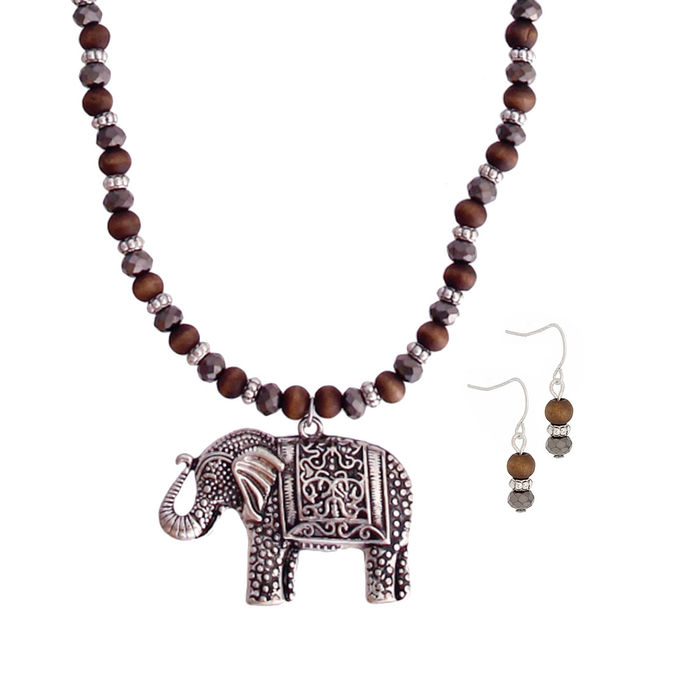 Engraved elephant necklace online