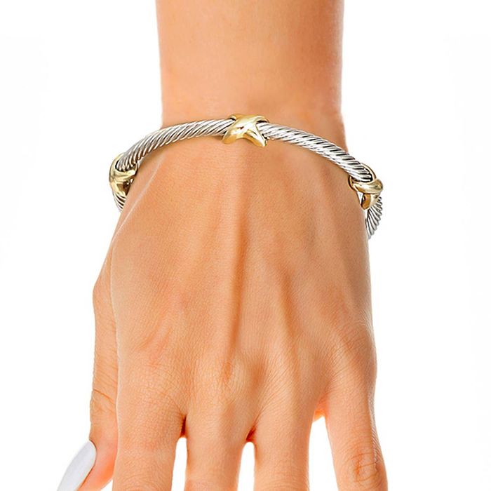 Designer inspired cable bracelet discount