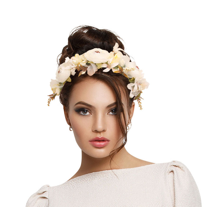 Cream Rose Flower Crown Headband Order Wholesale