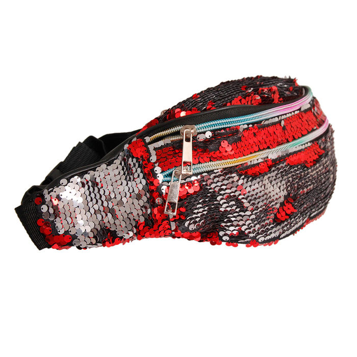 Red sequin fanny pack shop
