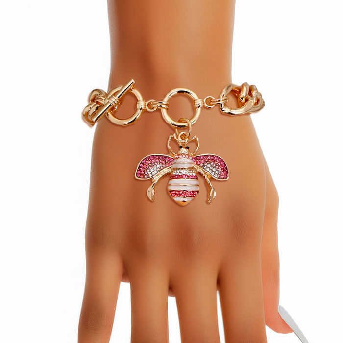 Bumble Bee Enamel Charm Wish Bracelet - Colour Choice – Vilda Jewellery