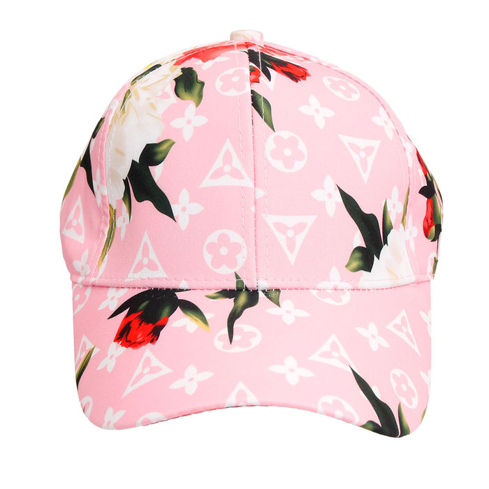 Pink LV Monogram Flower Cap- Order Wholesale