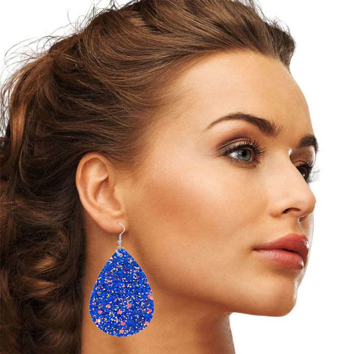 Glitter teardrop earrings wholesale online