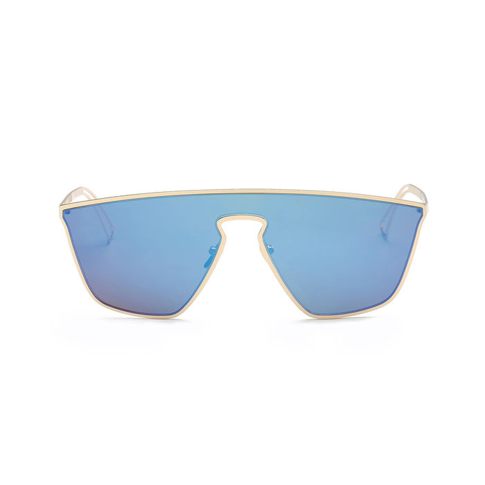 Blue Futuristic Flat Lens Sunglasses Order Wholesale