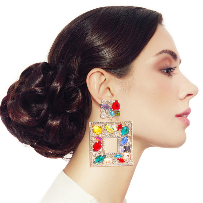 Crystal cheap square earrings