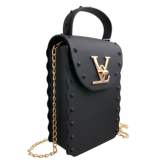 Black LV Luxury Jelly Crossbody Bag- Order Wholesale