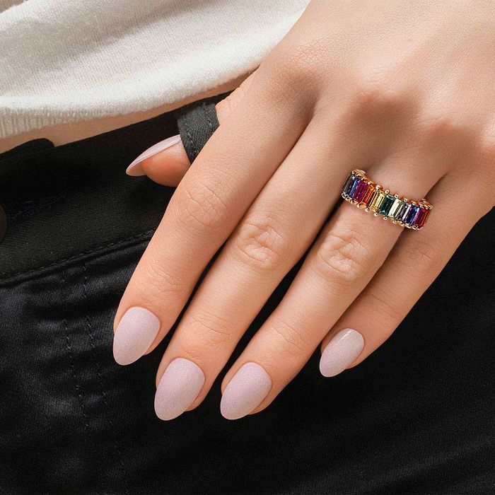 Size 7 Rainbow Eternity Ring Order Wholesale
