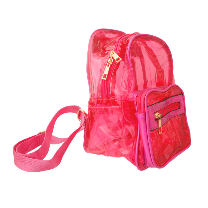 Fuchsia Transparent Backpack Order Wholesale