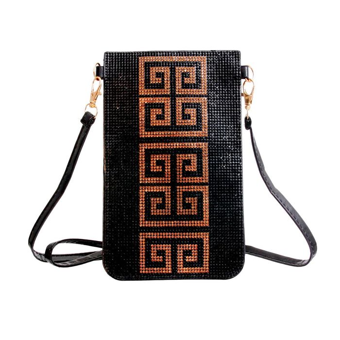 Black and Gold Designer Phone Crossbody Order Wholesale