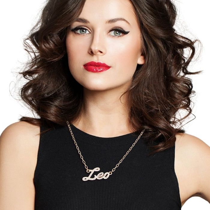 Leo script necklace shop