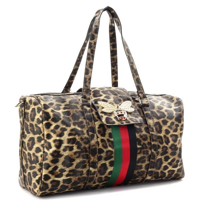 Leopard weekender bag wholesale deals