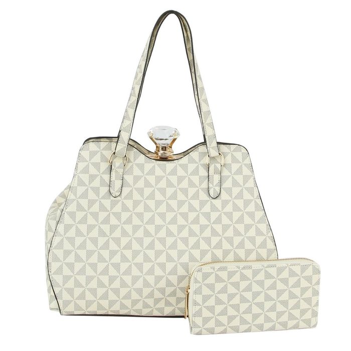 Monogram Faux Leather Tote