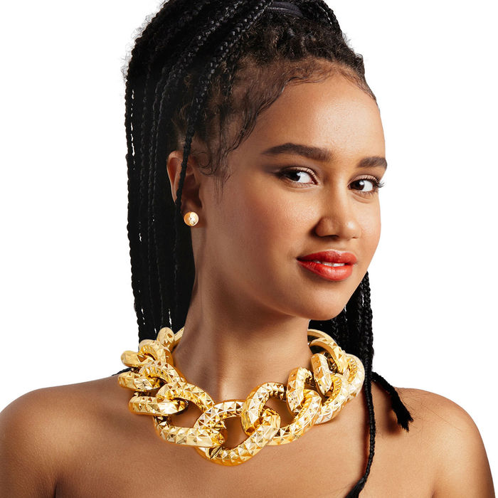 Chunky geometric necklace new arrivals