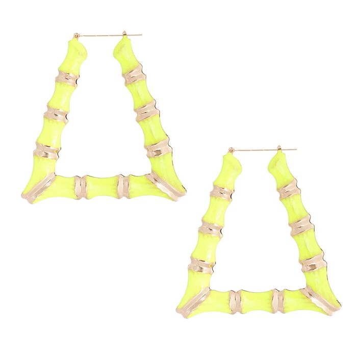 Multi Color Trapezoid Bamboo Hoops