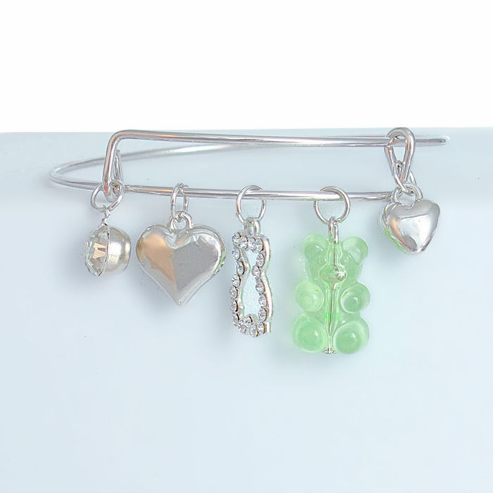 Dozen Teddy Bear Charm Bangles