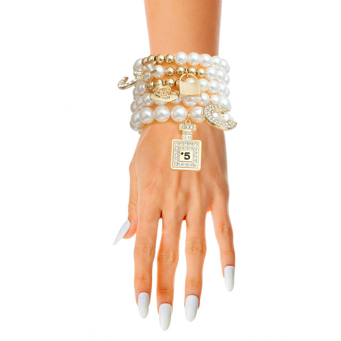 White Pearl Boutique Charm Bracelets Order Wholesale