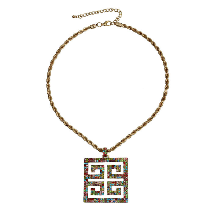 Greek Key Station Necklace Silver – Temple of the Sun Jewellery