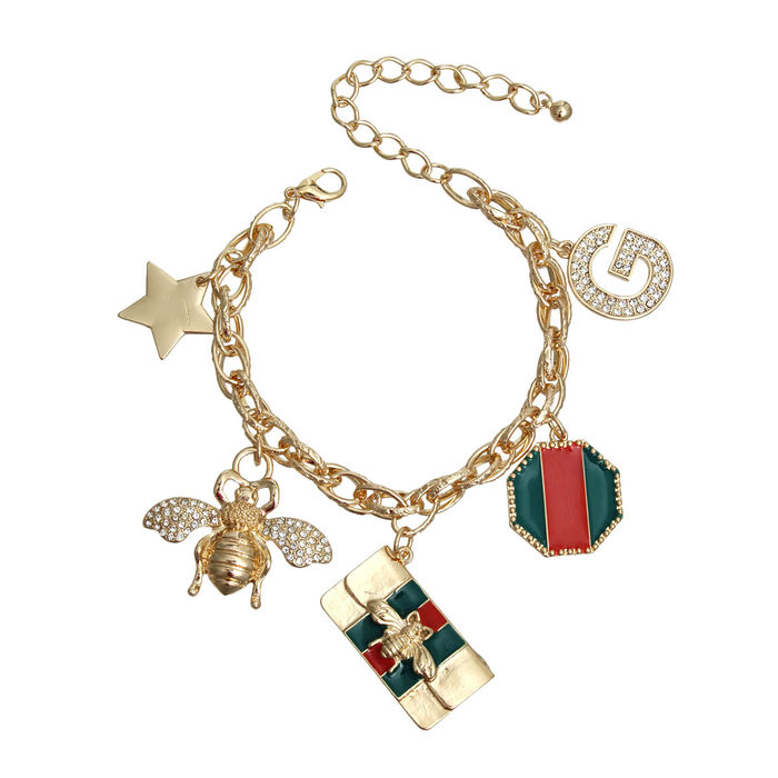 Shop Gucci Icon 18K Pink Gold GG Heart Charm Bracelet | Saks Fifth Avenue
