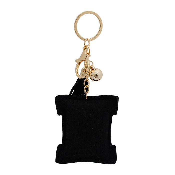 M Black Keychain Bag Charm- Order Wholesale