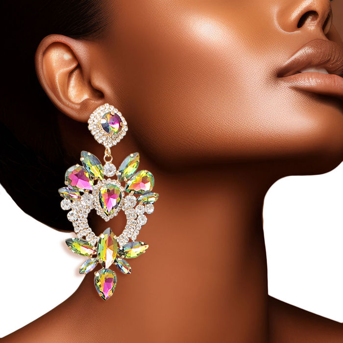 Glass crystal earrings 2025