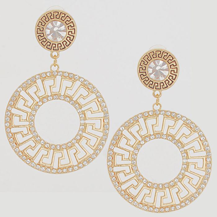 Rhinestone discount key earrings