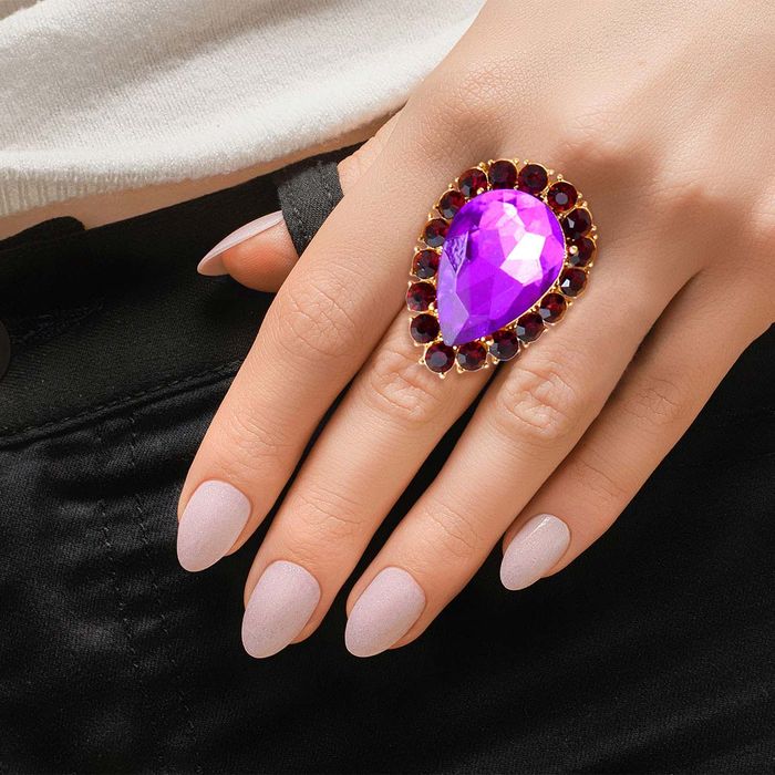 Purple cocktail ring deals