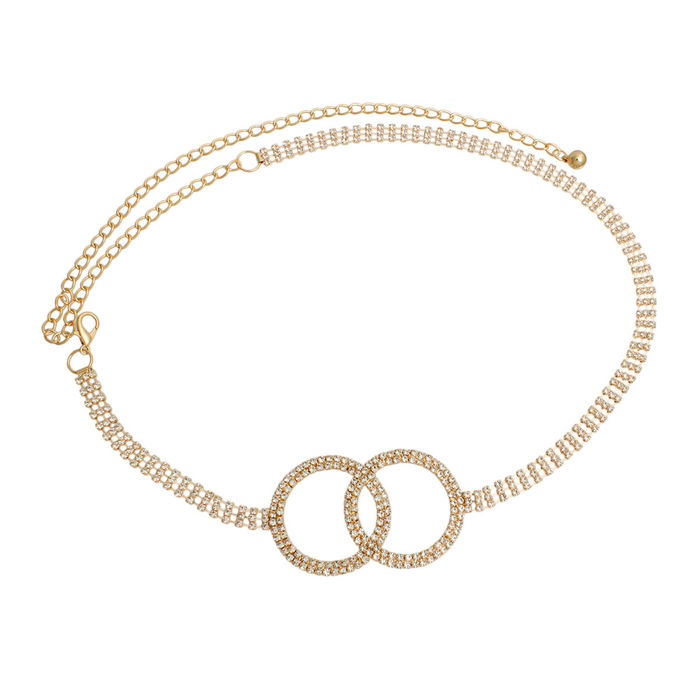 Gold double circle belt discount