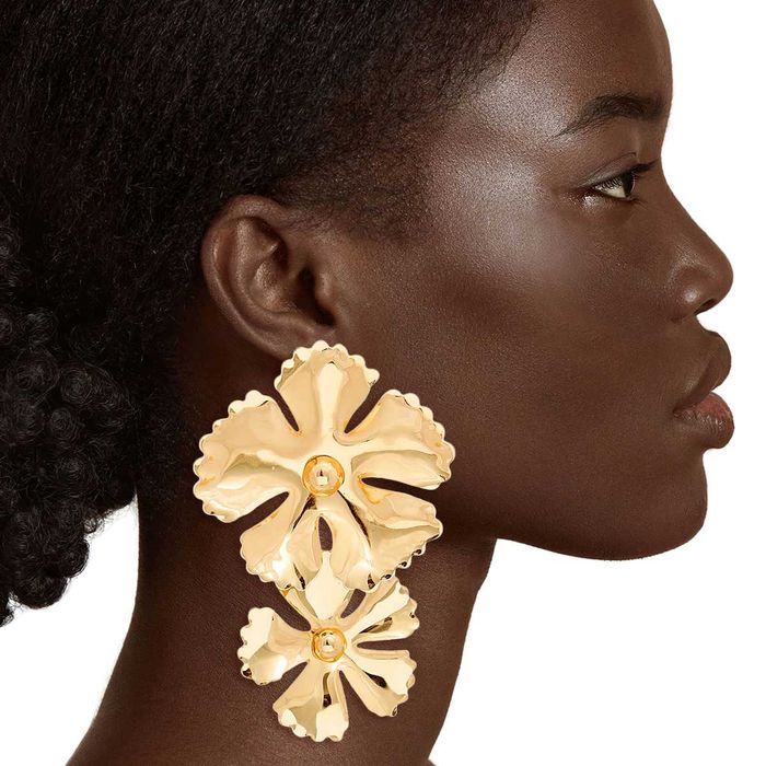 Double flower earrings outlet