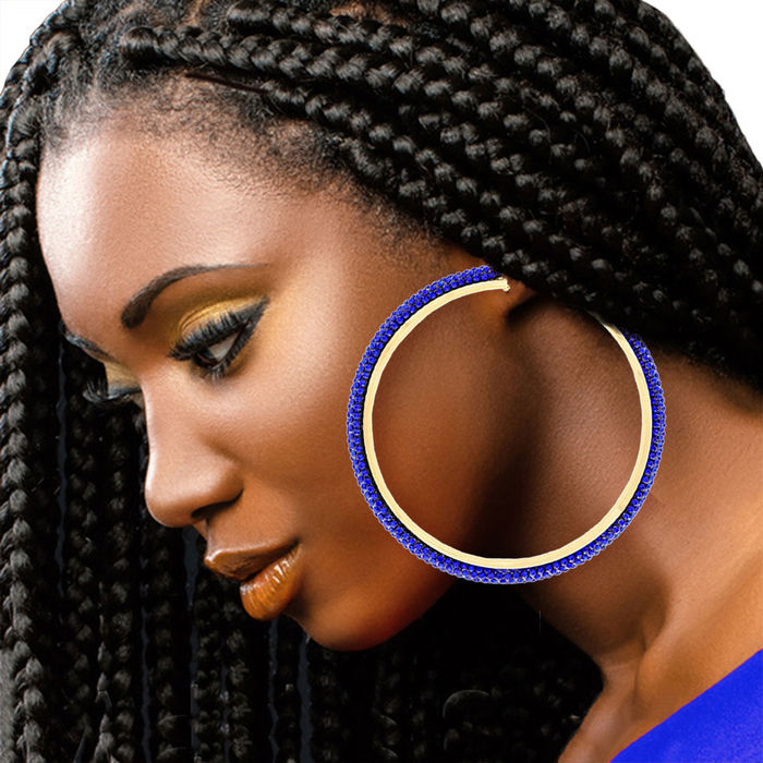 Gold store rhinestone hoops