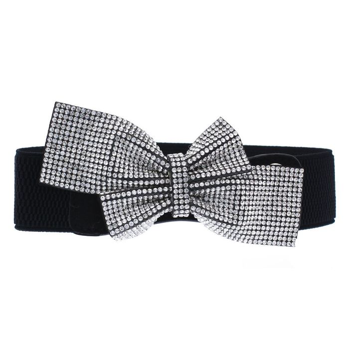 White bow top belt