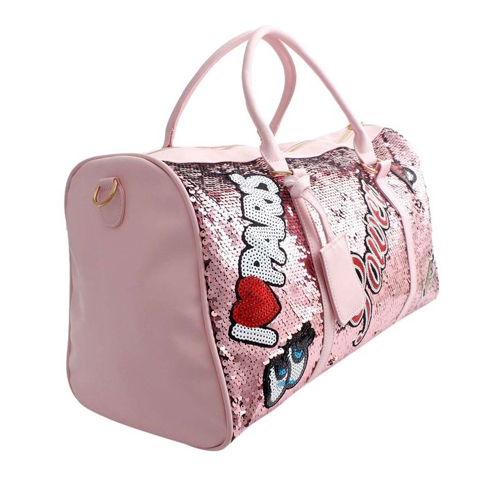 Pink sequin duffle bag 2025