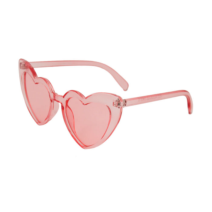Clear pink store heart sunglasses