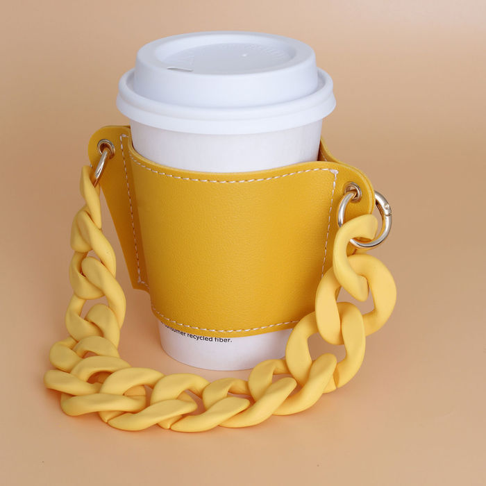 Leather Coffee Cup Holder, Coffee Cup Holder Sleeve