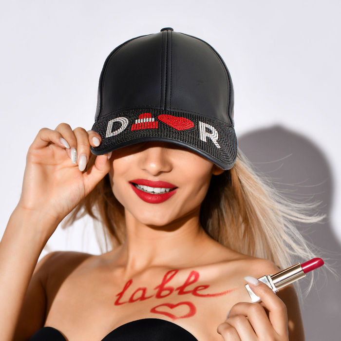 Designer black baseball cap sales