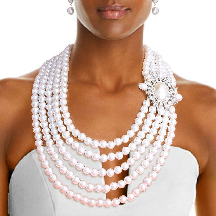5 strand outlet pearl necklace