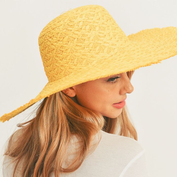 Yellow floppy hot sale sun hat