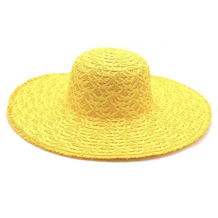 Yellow floppy sun hat on sale