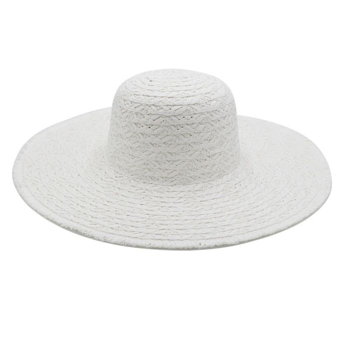 Solid White Floppy Sun Hat