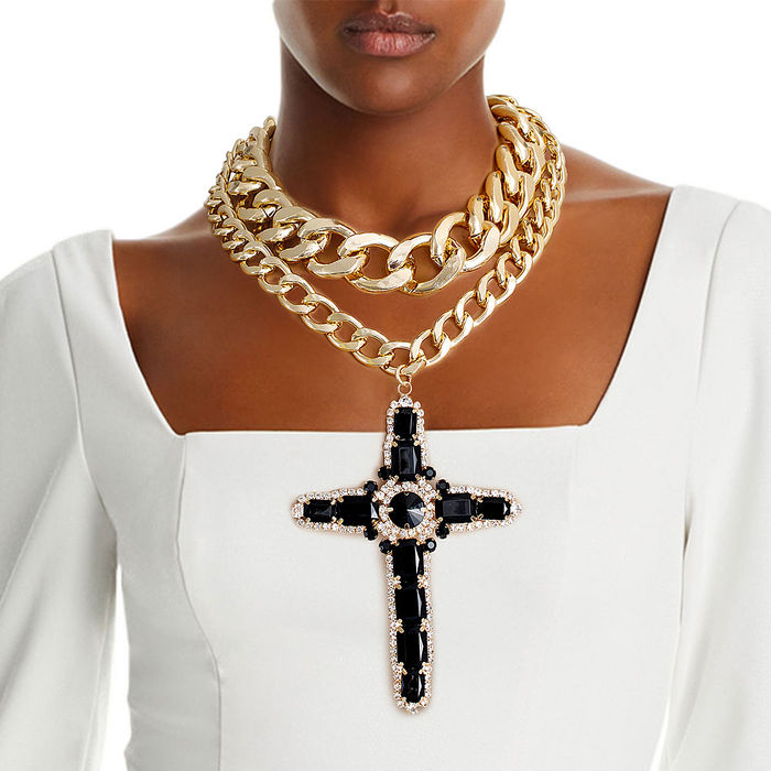 Madonna Chunky Cross Necklace in 2023 | Necklace, Cross necklace, Necklace  sizes