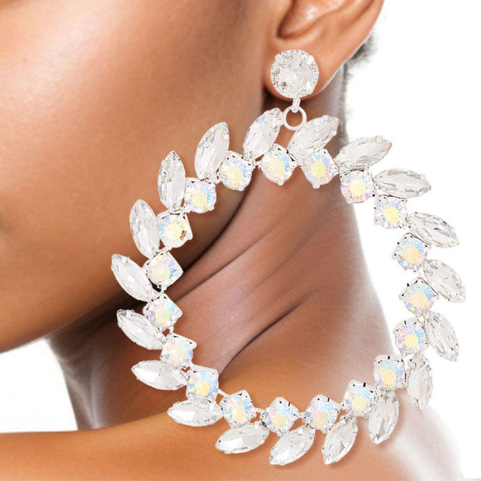 Crystal outlet wreath earrings
