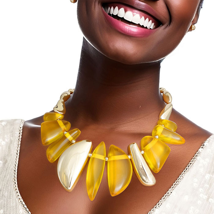 Bright Yellow Statement Jewelry Set, Chunky Beaded Necklace, Yellow Jewelry,  Bright Colorful Necklace, Yellow Beaded Necklace Earrings - Etsy