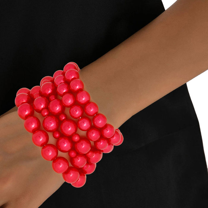 Red best sale pearl bracelet