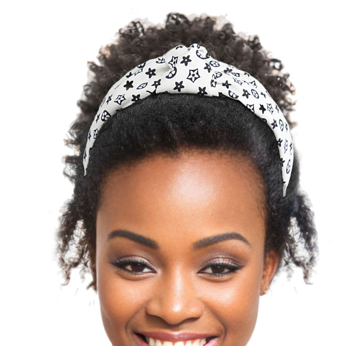 PinktownUSA White Floral Monogram Headband