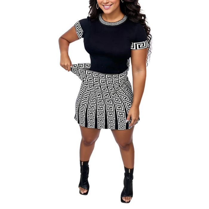 Black and white checkered skirt 5xl discount
