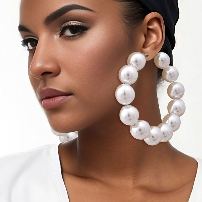 Large shop pearl hoops