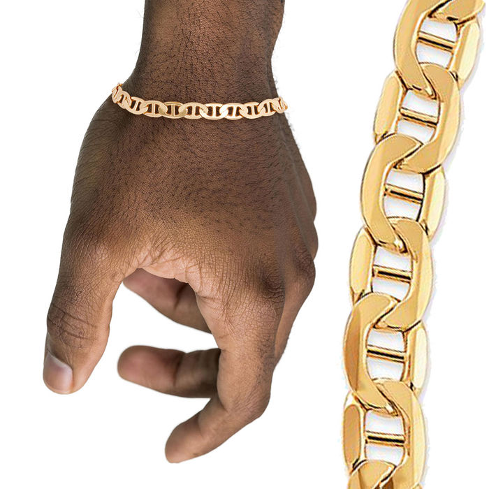 Mens gold mariner bracelet clearance